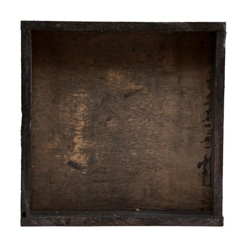 Floristik24 Plateau décoratif carré en bois marron 20 × 20 × 3,5 cm, 2 pièces