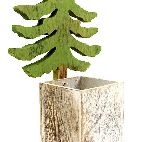 Article Sapin déco avec bac en bois H49cm