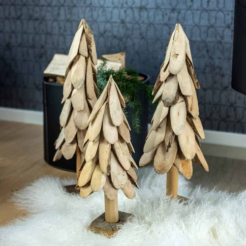 Article Déco sapin de Noël en bois sapin de Noël rustique H55cm