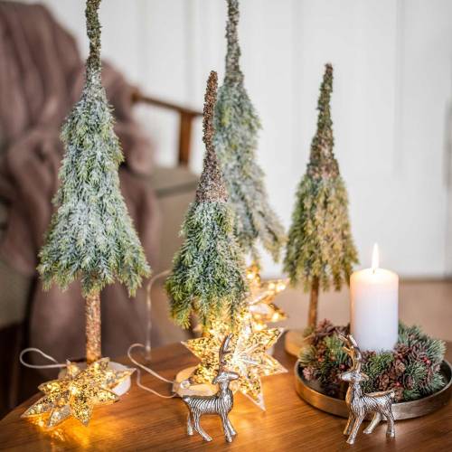 Floristik24 Sapin de Noël déco vert neige, blanc 56cm