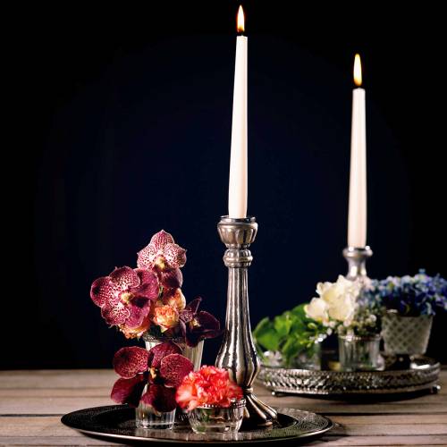 Floristik24 Assiette décorative Marrakech argent Ø33cm
