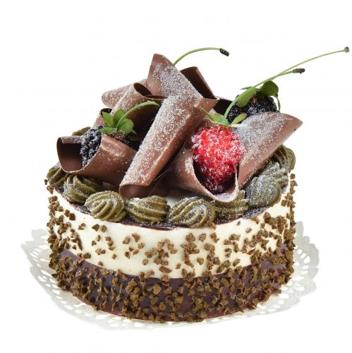 Gâteau décoratif chocolat artificiel factice Ø10cm