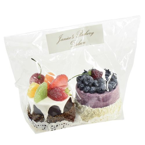 Article Gâteaux décoratifs aux fruits, factices alimentaires Ø8cm, 2 pièces