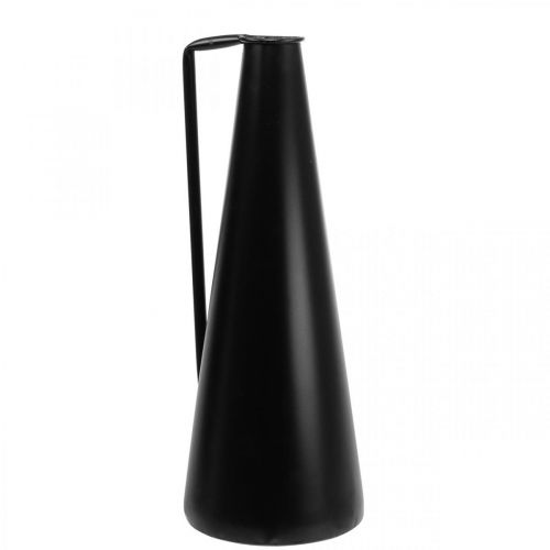 Floristik24 Vase décoratif vase de sol poignée en métal noir 20x19x48cm