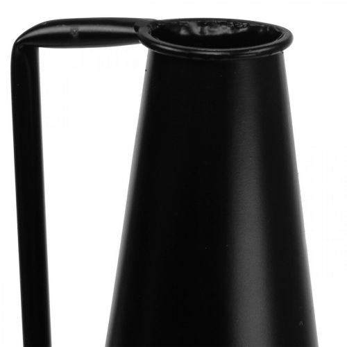 Floristik24 Vase décoratif vase de sol poignée en métal noir 20x19x48cm