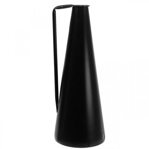 Floristik24 Vase décoratif vase de sol poignée en métal noir 20x19x48cm
