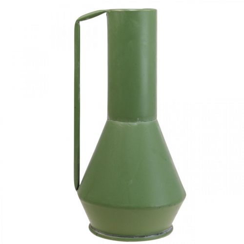 Article Vase décoratif métal anse verte cruche décorative 14cm H28.5cm