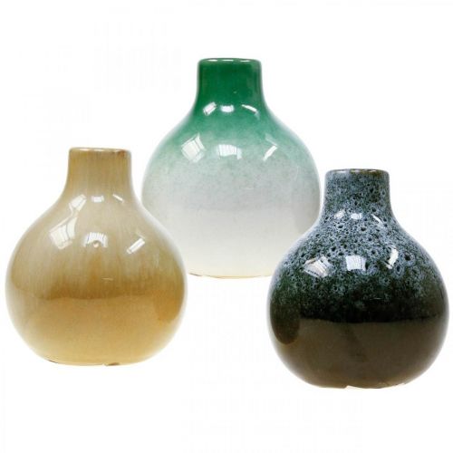 Vases décoratifs, set de vases en céramique sphérique H10,5cm Ø9cm 3pcs