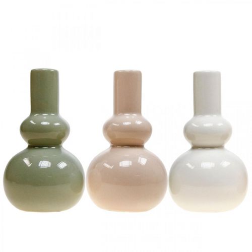 Floristik24 Vases décoratifs, set de vases en céramique sphérique H16,5cm Ø9,5cm 3pcs