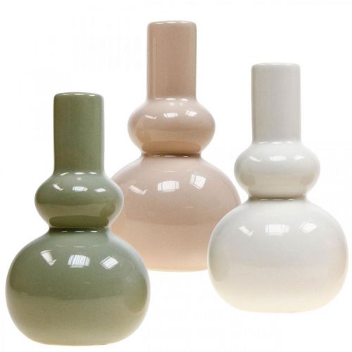 Floristik24 Vases décoratifs, set de vases en céramique sphérique H16,5cm Ø9,5cm 3pcs