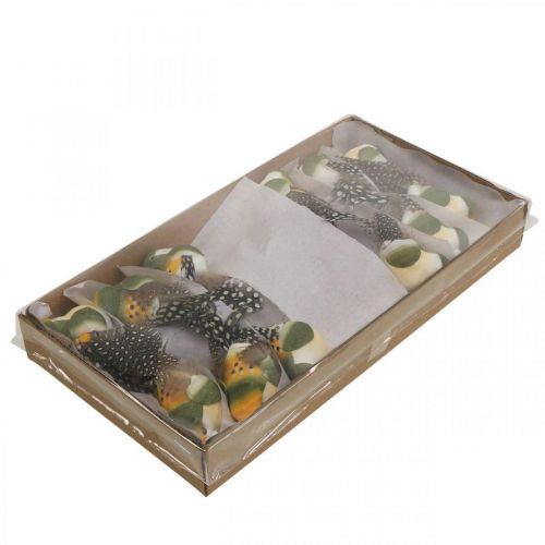 Floristik24 Oiseaux décoratifs mini oiseau sur fil décoration à ressort 3×6cm 12pcs