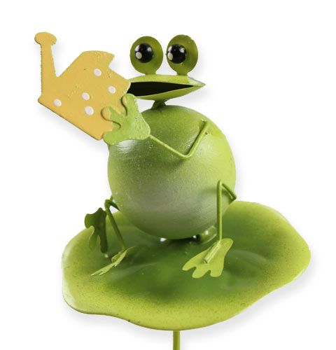 Floristik24 Grenouille décorative avec outil de jardinage sur la tige 6pcs