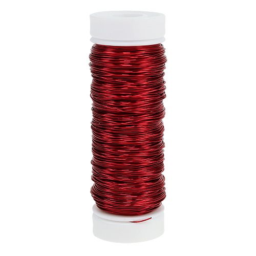 Floristik24 Fil déco Ø0.30mm 30g/50m rouge