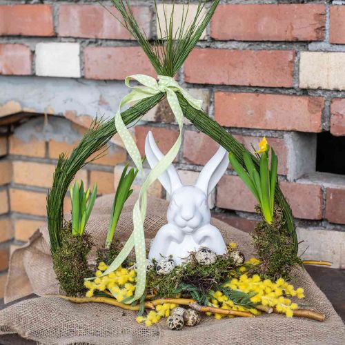 Floristik24 Déco lapin blanc, buste tête de lapin, céramique H21cm