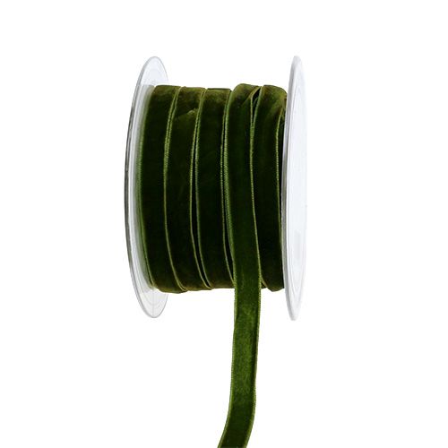 Ruban déco velours vert foncé 10mm 20m