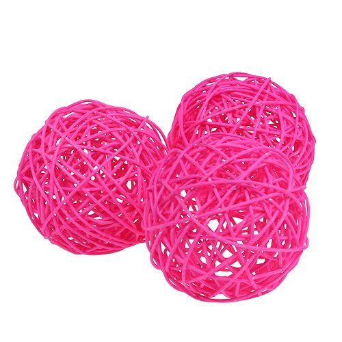 Floristik24 Balle décorative fuchsia 10 cm 6 p.