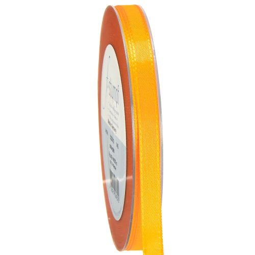 Ruban décoratif cadeau ruban orange lisière 8mm 50m