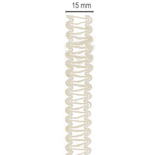 Article Ruban décoratif en jute, ruban cadeau naturel, blanc crème, 15 mm x 15 m