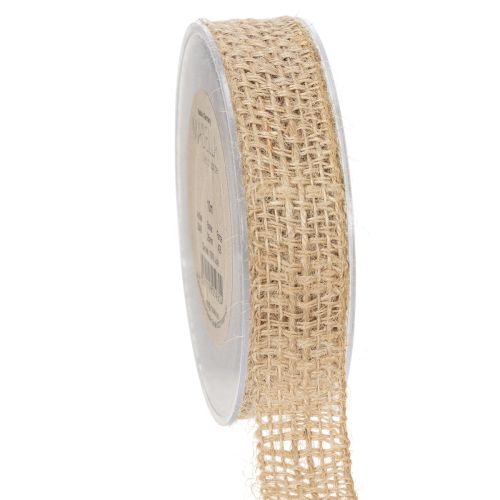 Ruban déco jute nature 25mm ruban jute ruban cadeau rustique 10m