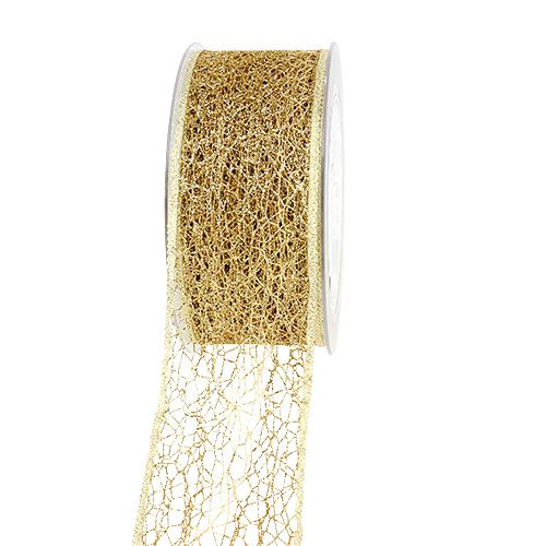 Ruban déco ruban filet doré 50mm 20m