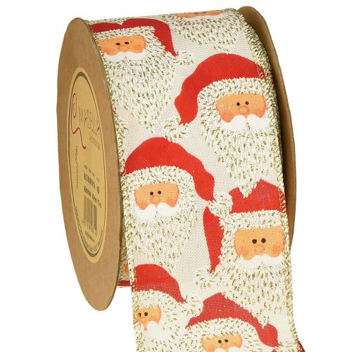 Ruban décoratif Père Noël 60 mm 10 m