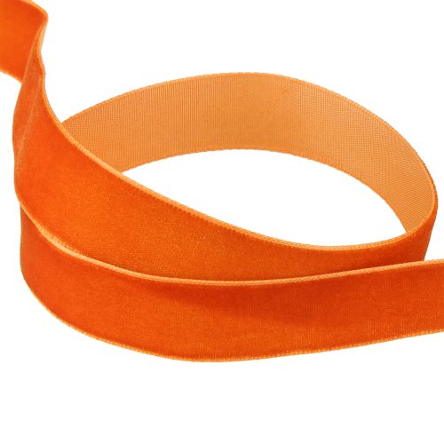Article Ruban décoratif en velours orange foncé 20 mm 10 m