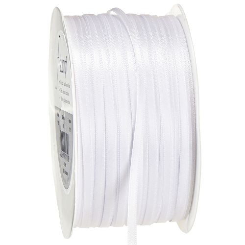 Ruban décoratif ruban satin blanc double ruban satin 3mm 50m