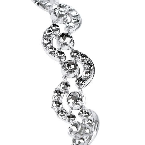 ruban décoratif argent brillant 10mm 9m | Floristik24.fr