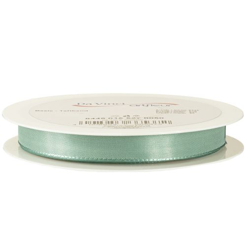 Article Ruban décoratif taffetas ruban cadeau vert sauge 15 mm 50 m