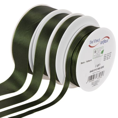 Ruban décoratif en taffetas vert – Différentes largeurs – 50 m acheter | Floristik24.fr