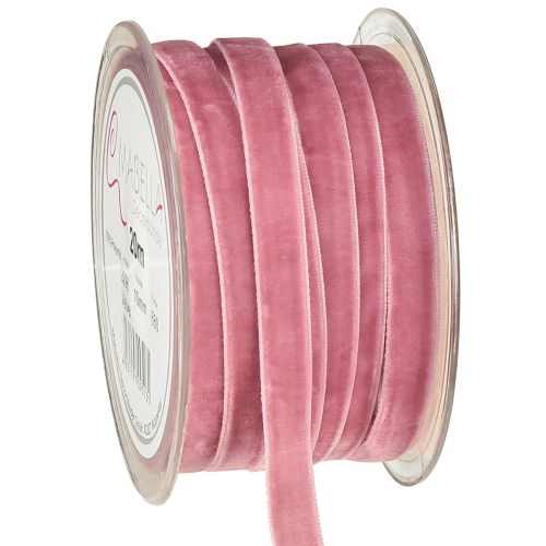 Ruban décoratif velours violet clair 10 mm 20 m