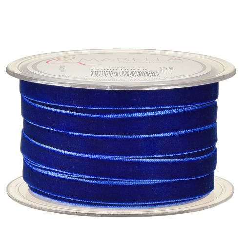 Article Ruban décoratif en velours bleu 10 mm 20 m