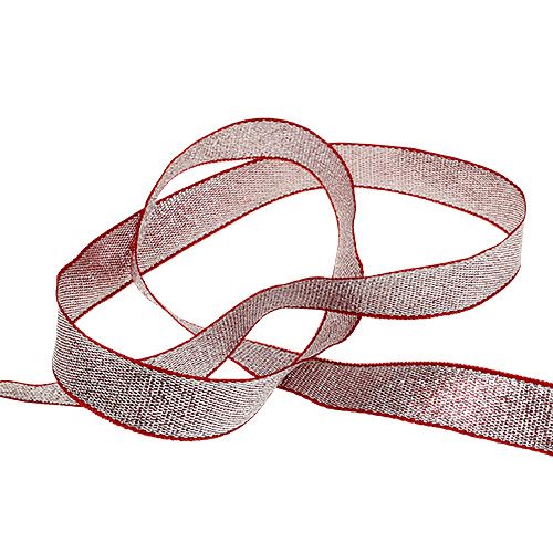 Floristik24 ruban décoratif Christmas argent-rouge 15mm 20m
