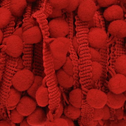 Article Ruban décoratif à pompons Ruban Pom Pom Rouge 20mm 15m