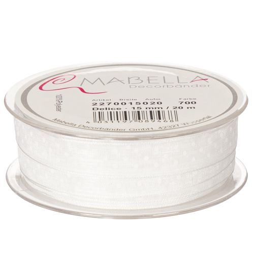 Article Ruban décoratif festif pour embellir cadeaux et projets de loisirs créatifs, 1,5 cm de large, 20 m de long