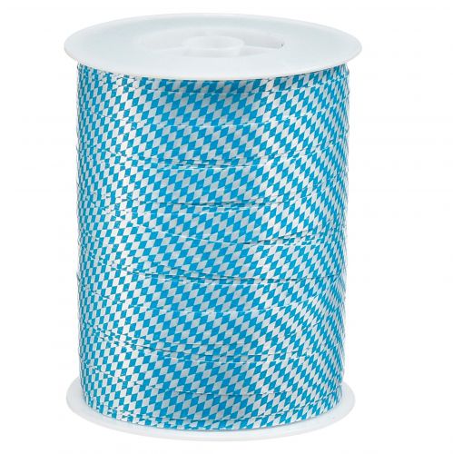 Ruban décoratif ruban à friser Oktoberfest bleu-blanc 10mm 250m