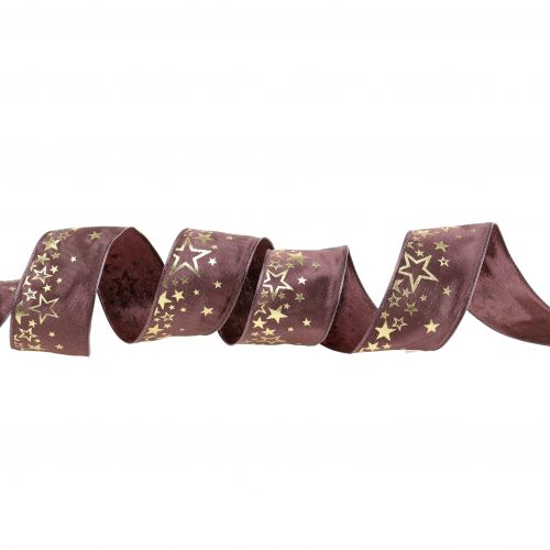 Article Ruban déco à motif d'étoiles 40mm 25m