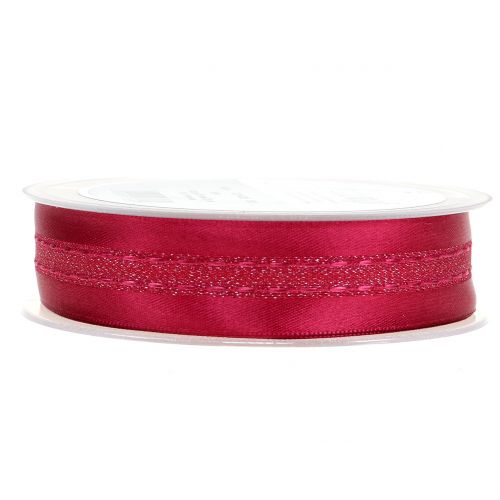 Floristik24 Ruban décoratif avec motif à rayures bruyère 25 mm 20 m