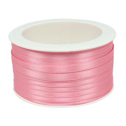 Article Ruban cadeau ruban satin rose ruban décoratif 6 mm × 50 m