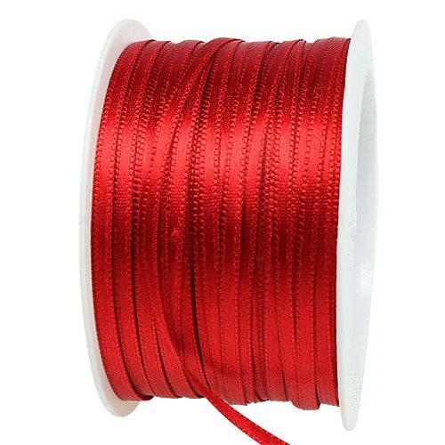 Floristik24 Ruban cadeau et décoration 3mm x 50m rouge clair