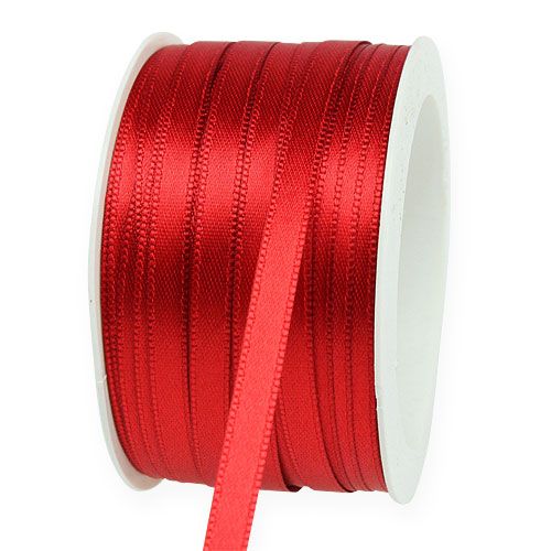 Floristik24 Ruban cadeau et décoration 6 mm x 50 m rouge clair