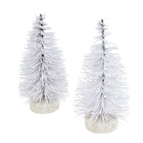 Floristik24 Arbre Deko glacé blanc H14cm 4pcs