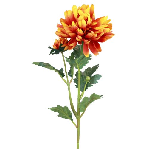Fleurs artificielles décoration dahlias fleurs artificielles orange 62cm