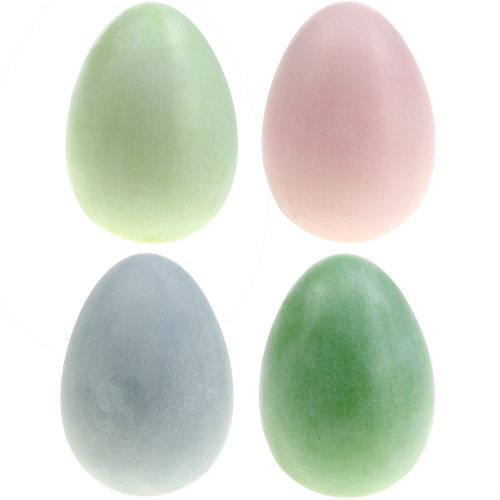 Floristik24 Oeufs de Pâques grands couleurs pastel H16cm 4pcs