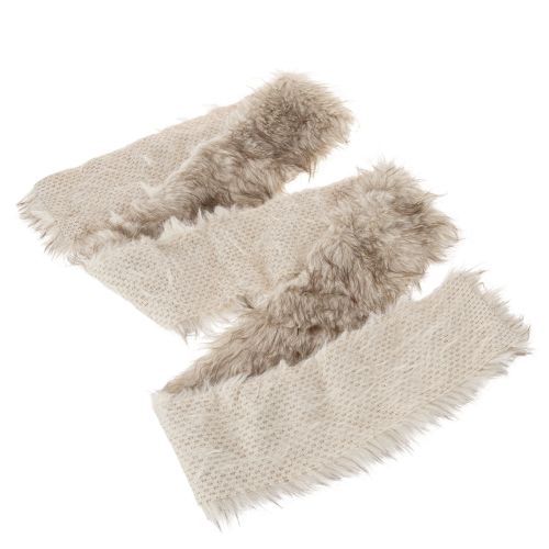 Ruban en fausse fourrure, ruban décoratif, long, doux, 10 x 140 cm, lot de 3 | Floristik24.fr