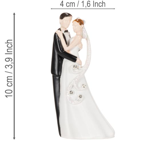 Figurine décorative représentant un couple de mariés, 10,5 cm | Floristik24.fr