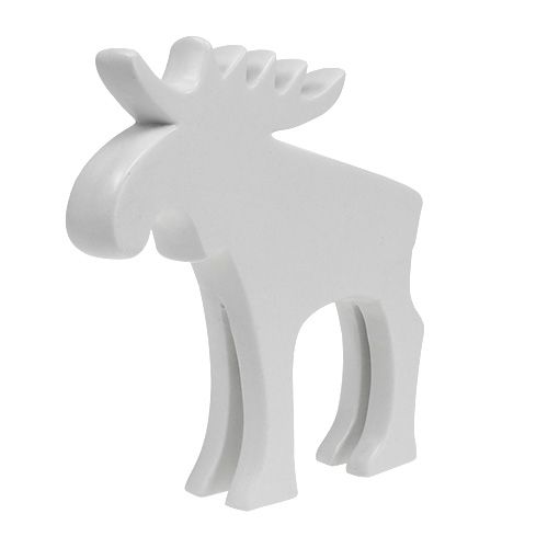 Floristik24 Figurine déco orignal céramique blanc 18,5cm 1pc