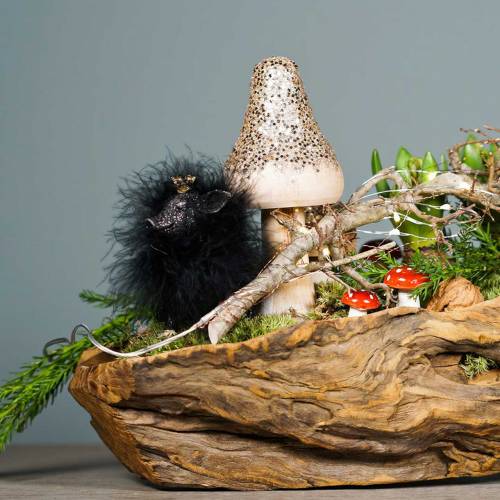 Floristik24 Figurine décorative cochon porte-bonheur noir 9cm 2pcs