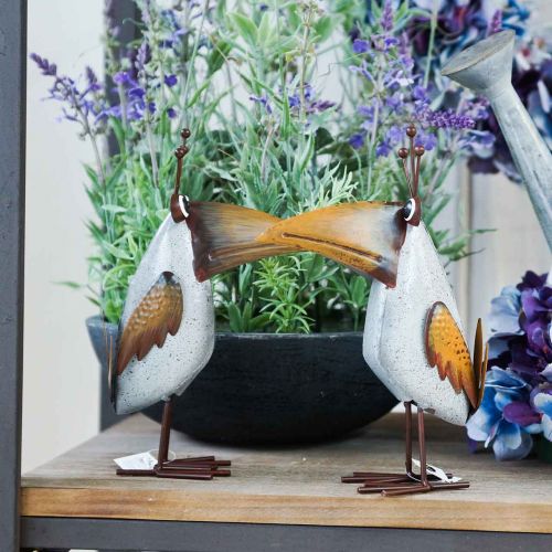 Article Figurine de décoration, oiseau en métal, corbeau, décoration en métal 43cm