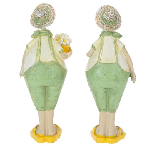 Figurines décoratives décoration de table de jardinier été vert jaune 16,5×5,5cm 2pcs | Floristik24.fr